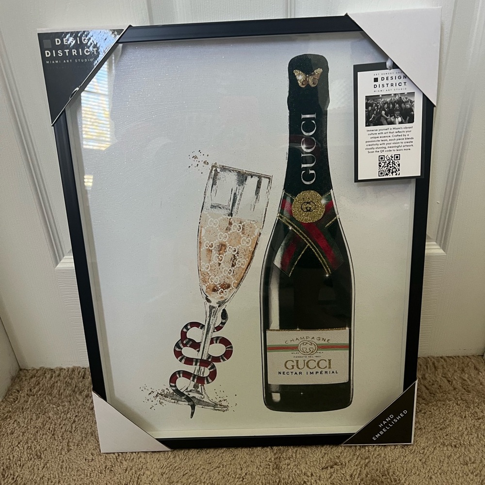 Champagne Bottle Wall Art